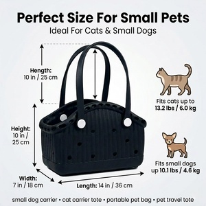 Sac de transport pour animaux de compagnie OEM EVA, matériau polymère de haute qualité, <span class=keywords><strong>petit</strong></span> sac de voyage pour chien, pour les voyages en voiture, léger, lavable, sac de transport pour chiot - Product Image 6