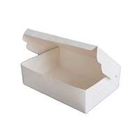 Boîte à gâteau blanche moderne personnalisée en promotion avec finition mate et fenêtre PVC gaufrée sur le couvercle, 6-20 pouces