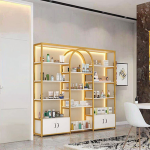 ชั้นวางของร้านเสริมสวยสไตล์มินิมอลแบบนอร์ดิก ชั้นวางกาวติดเล็บ ชั้นวางของหลายชั้นสำหรับจัดเก็บผลิตภัณฑ์ดูแลผิวและเครื่องสำอาง ตู้โชว์ชั้นวางของ - Product Image 6
