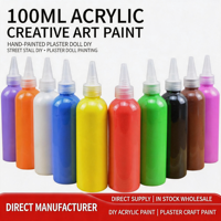 Peinture acrylique en gros de 50 ml grande capacité pour peinture murale sur plâtre, bricolage, coloration de poupées en céramique, fournitures artistiques