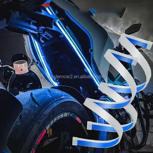 2PCS Universal DRL Light Motorrad LED Tagfahrlicht Scan Wasserdichter Scheinwerferst reifen Sequential Flow Gelber Blinker