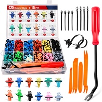 Kit de 435 rivets de fixation pour carrosserie automobile, clips de fixation en nylon plastique de qualité supérieure