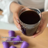 Café instantané concentré saveur prune en capsules, petit format, pour la perte de poids, saveur fruitée, Americano purifiant pour le transit intestinal