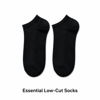 Easetoe 8 paires de chaussettes courtes pour hommes, 80 % coton à fibres longues, imprimé uni, antidérapantes, pour la course et le sport, respirantes et absorbant l'humidité
