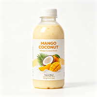 Étiquettes de bouteilles de boisson à la mangue et à la noix de coco Haoxuan OEM, autocollants imprimés imperméables pour l'emballage des boissons, pour une image de marque haut de gamme