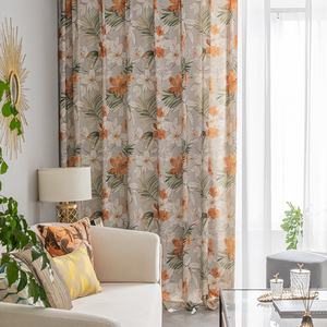 Nhà cung cấp rèm vải cotton in hoa văn hiện đại, hình học, giá rẻ, bán buôn, rèm nhà, rèm phòng khách, nhà máy sản xuất rèm - Product Image 3