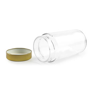Bocaux en verre à large <span class=keywords><strong>bouche</strong></span> <span class=keywords><strong>de</strong></span> haute qualité pour les cornichons et le stockage des épices <span class=keywords><strong>de</strong></span> cuisine avec couvercles noirs profonds - Product Image 4