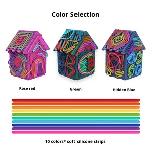 Tablero Sensorial de Silicona para Aliviar el Estrés, Rompecabezas Tridimensional para Estimular el <span class=keywords><strong>Cerebro</strong></span>, Juguete Sensorial para Aliviar el Estrés - Product Image 3