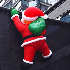 Nhà máy Quảng Châu cung cấp trực tiếp đồ trang trí Giáng sinh bơm hơi cao cấp hình ông già Noel leo tường ngoài trời, dùng cho quảng cáo - Product Image 1