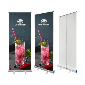 Wirtschaftlicher Großhandel Rollup-Bannerständer Aluminium einklappbares tragbares Werbedisplay bedruckter Typ für Werbung