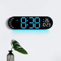 Jam Dinding Ruang Tamu Multifungsi Baru Layar Besar LED Digital Alarm Ganda Hitung Mundur Maju/Mundur