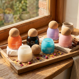 Private Label Langanhaltende Lavendel-Duftkerzen aus Sojawachs Umweltfreundliche Kerzen mit Holzdeckel Weihnachts- und Einweihungsgeschenke - Product Image 1