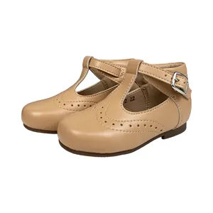 Großhandel Mode Sommer Süße Socke Schuh T-Bar Beige Kleid Neugeborene Babys chuhe Junge 0-6 Monate Baby Kleinkind Schuhe Bild