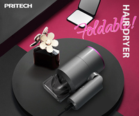 Sèche-cheveux compact PRITECH, livraison rapide, mini sèche-cheveux pour la maison, l'hôtel, mini sèche-cheveux pliable de voyage avec poignée pliable