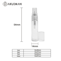 Flacon vaporisateur transparent personnalisé pour échantillon de parfum, atomiseur fin de voyage vide, flacon pulvérisateur d'échantillon de parfum