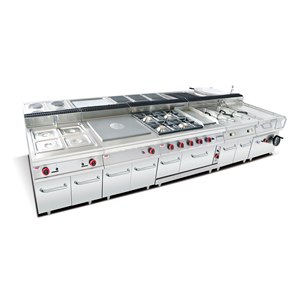 Cucina <span class=keywords><strong>a</strong></span> <span class=keywords><strong>Gas</strong></span> Commerciale OUTE <span class=keywords><strong>a</strong></span> 4 Fuochi <span class=keywords><strong>con</strong></span> <span class=keywords><strong>Forno</strong></span> in Acciaio Inox per Ristoranti e <span class=keywords><strong>Cucine</strong></span> di Hotel - Product Image 5