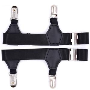 Dernières jarretelles noires antidérapantes ceinture jambes bretelles chaussette bretelles réglables pour hommes - Product Image 2