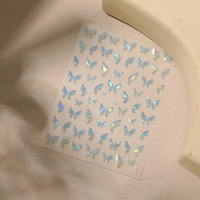Autocollants pour ongles TSZS, papillons colorés, décorations pour ongles en 3D, autocollants adhésifs pour manucure DIY, vente en gros
