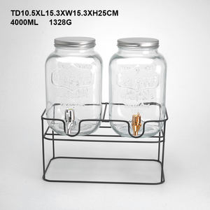 ตู้กดเครื่องดื่มแก้วทรงสี่เหลี่ยมขนาดใหญ่ 4 ลิตร 8 ลิตร พร้อมขาตั้งโลหะ สำหรับน้ำมะนาว <span class=keywords><strong>น้ำส้ม</strong></span> น้ำสังกรี น้ำแข็ง ใช้ในครัว - Product Image 6