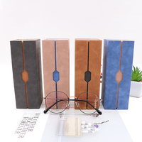 Accessoires de lunettes de soleil multifonctions, étui à lunettes à Double couche intermédiaire pour boîte de support de Kit, étui à lunettes en cuir à Double usage