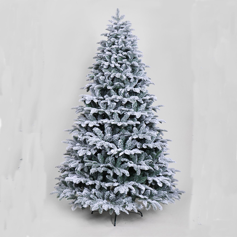 PE white flocking christmas trees large christmas decoration supplies-old pohon natal albero di natale arbol de navidad