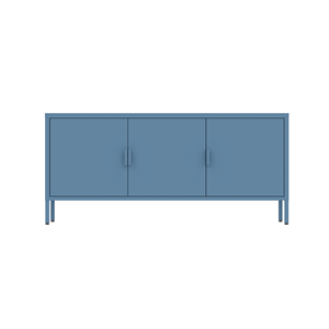 Metal Storage Sideboard Cabinet Living Room Blue 3 Door <strong>TV</strong> Buffet Steel Furniture <strong>for</strong> Modern Living Room Storage - Product Image 3