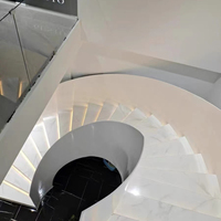 VIKO marbre en acier au carbone, escaliers incurvés pour l'intérieur, maison moderne