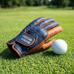 Guantes de Golf de Cuero Marrón Marino al Por Mayor, para Mano Derecha, Transpirables, Antideslizantes, Deportivos, para Hombre, de Cuero Genuino de Alta Calidad - Product Image 2