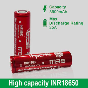 <span class=keywords><strong>18650</strong></span> 3500mAh 10A/<span class=keywords><strong>25A</strong></span> Batería de litio 3,7 V <span class=keywords><strong>18650</strong></span> Baterías de iones de litio recargables Traje para linterna - Product Image 2