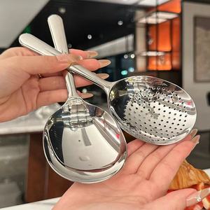 Stainless Steel Soup Ladle Slotted <b>Spoon</b> Short Handle Reusable <b>Serving</b> <b>Spoon</b> For Kitchen Restaurant Use - Product Image 3