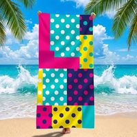 Serviette en microfibre personnalisée à séchage rapide avec impression de logo, protection solaire estivale, serviettes de plage en microfibre douces et populaires de grande taille