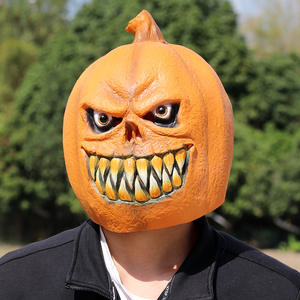 Costume de cosplay de citrouille pour fête d'Halloween et de Noël, masque intégral de panthère, film <span class=keywords><strong>Fantastic</strong></span> <span class=keywords><strong>Four</strong></span>, cosplay pour hommes, jouet de fête en latex - Product Image 6