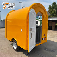 Chariot alimentaire personnalisable en acier inoxydable, cuisine mobile sur remorque, entièrement équipé pour la vente de glaces et de café