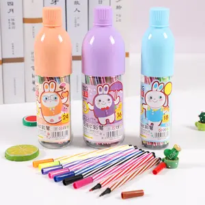 Creative 12 pennelli colorati alla deriva bottiglia color acqua scatola di penna per bambini