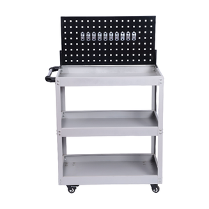 三层实用工具车滚动式机械工具车储物整理架适用于仓库车库工具车 - Product Image 6