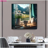 30x30 40x40 50x50 pouces Peinture sur toile moderne faite à la main avec cadre