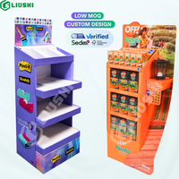 Étagère de support papier à plusieurs niveaux ondulé carton présentoir de magazines présentoirs présentoir en carton pour magasin de suppléments