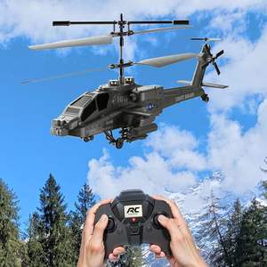 Hélicoptère télécommandé <span class=keywords><strong>Apache</strong></span> 3.5CH, hélicoptère armé électrique avec lumière, en plastique et caoutchouc, hauteur fixe, cadeau pour garçons - Product Image 3
