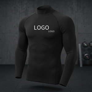 Wholesale Top Sell Anti-UV MMA Rash Guard <b>Custom</b> <b>Design</b> Stylish Men's <b>Compression</b> Long Sleeve Sportswear BJJ Polyester/Nylon - Product Image 3