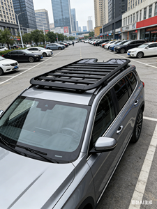 Porte-bagages de toit noir en alliage d'aluminium, plateforme de transport de marchandises - Product Image 4