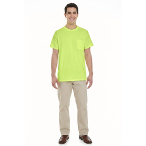 T-shirts pour hommes à coupe classique, respirants, lavés, manches courtes, sport décontracté d'été, col rond uni, matière personnalisée - Product Image 1