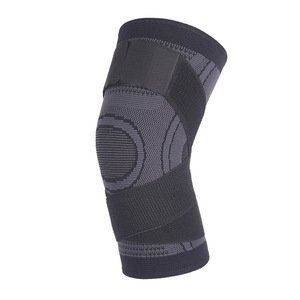 Genouillère de compression en nylon tricoté élastique avec sangles réglables pour le soutien pendant la course - Product Image 6