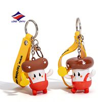 Longzhiyu, usine de porte-clés depuis 20 ans, porte-clés de voiture en caoutchouc personnalisé 3D, porte-clés en PVC souple brillant, porte-clés en silicone pour sac à dos