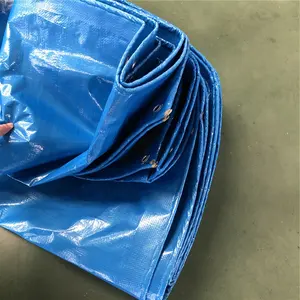Parasol de tela tejida de plástico para tienda, lona impermeable laminada de HDPE para prevenir la lluvia