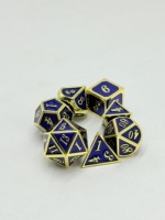 Vente en gros de dés de jeu en métal polyédrique personnalisés en alliage de zinc, dés de jeu en métal polyédrique sur mesure