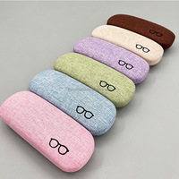 Étui à lunettes rigide en lin PU de haute qualité avec logo imprimé personnalisé forme rectangulaire vente en gros paquet de lunettes optiques personnalisées