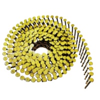 Clous galvanisés de bobine de palette de fil de 15 degrés 2''x.099 ''clous de bobine de tige de vis enduits jaunes pour la palette