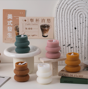 Bougie d'aromathérapie d'art nordique Bougie de parfum créatif avec modélisation géométrique de cérémonie à la main - Product Image 5