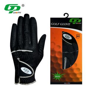 Gants de Golf antidérapants pour hommes et femmes, Logo personnalisé, peau de mouton, noir et blanc, vente en gros,