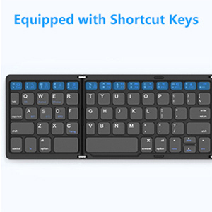 Clavier portable personnalisé en ABS rechargeable et pliable, clavier d'ordinateur triplement pliable avec pavé numérique - Product Image 5
